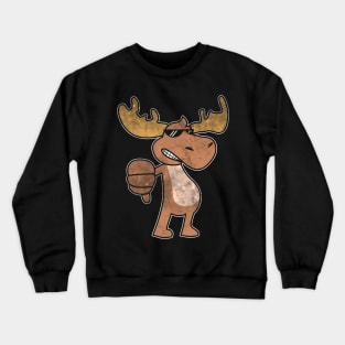 Moose Deer Sunglasses Crewneck Sweatshirt